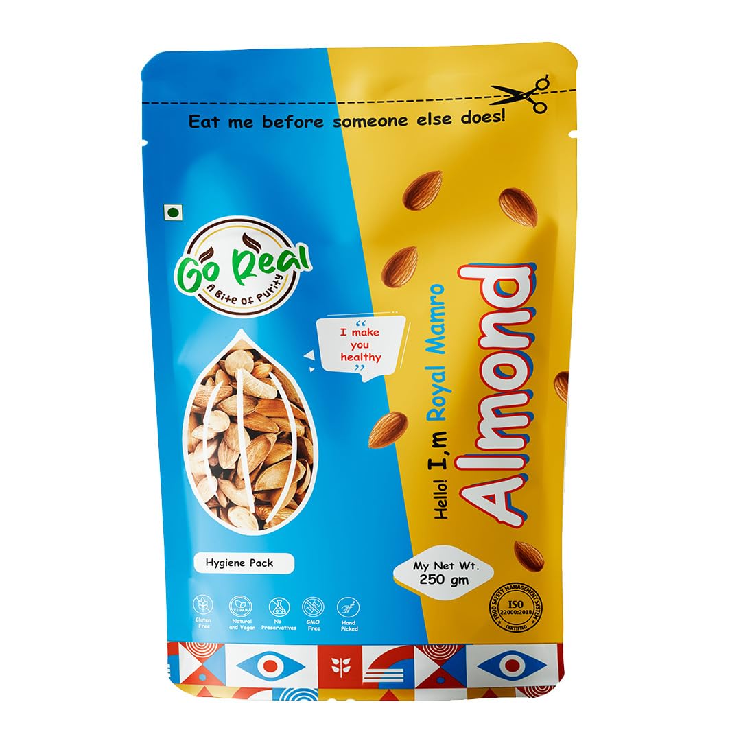 Go Real 100% Pure Mamra Almonds 250 grams Nuts Dry Fruits Super Healthy Crunchy Natural Mamra Badam 250 gm (B0D9DFKH7K) Amazon Price History, Amazon Price Tracker