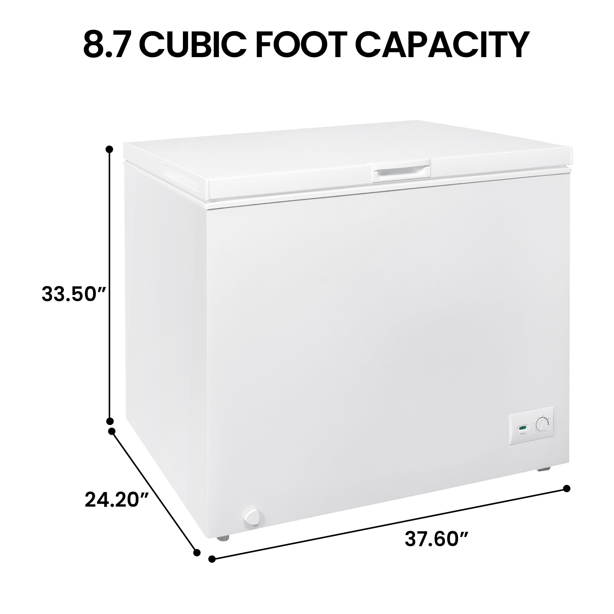 Kenmore Deep Freezer - Chest Freezer, 1 Basket, Garage Ready, Meat Storage, Front Drain, Congelador For Home, Apartment, Basement, Dorm, Shed, Cottage, Manual Defrost, Stand Up, 8.7 Cubic Feet, White on Fridge.com