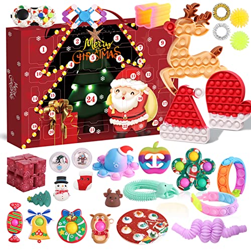 2021 Adventskalender, 29 Tage Weihnachts-Countdown-Kalender Fidget...
