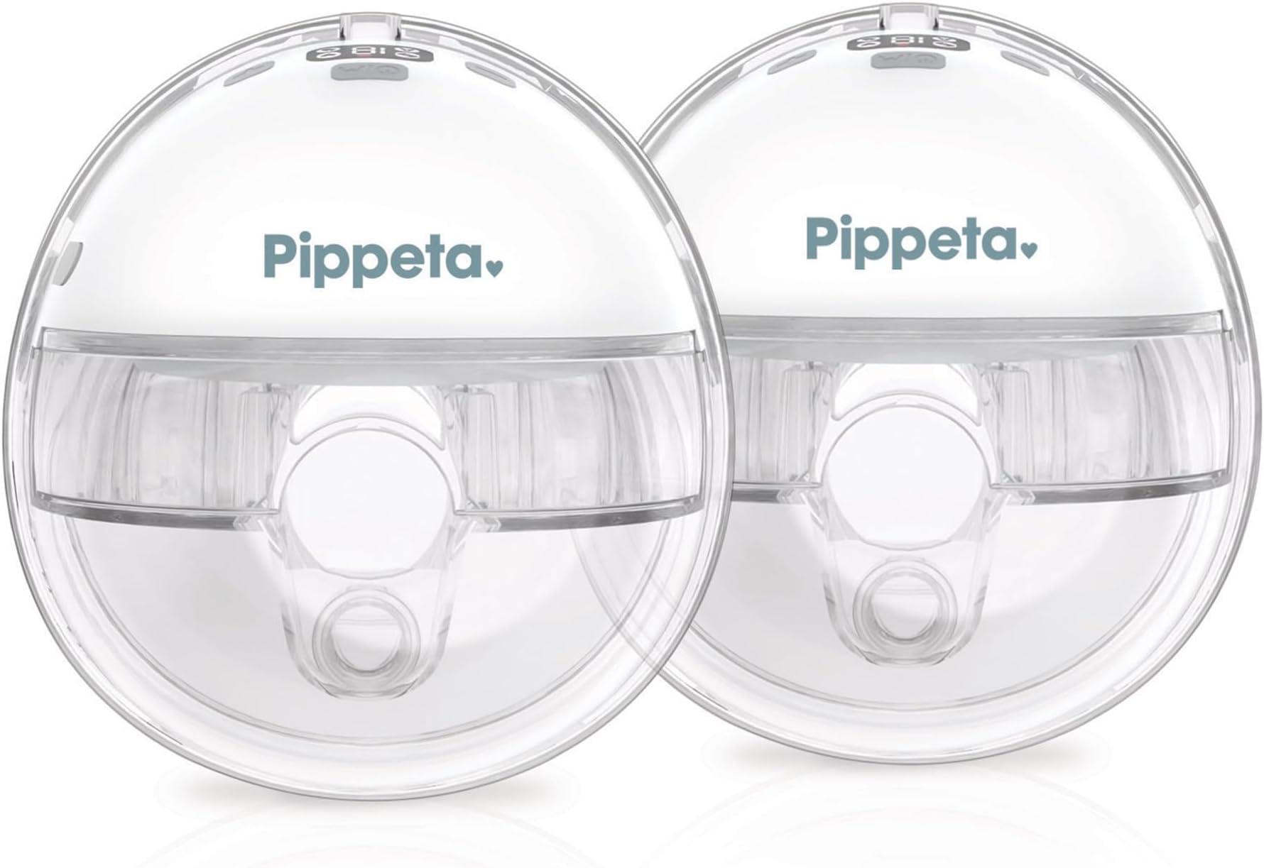 Pippeta Compact LED - Handsfree Breast Pump - 12 Suction Modes - Anti-Leak Hands-Free Design - Automatic Shut Off Timer - BPA, PVC, Lead & Phthalates Free - 150ml Capacity - 2 Pack