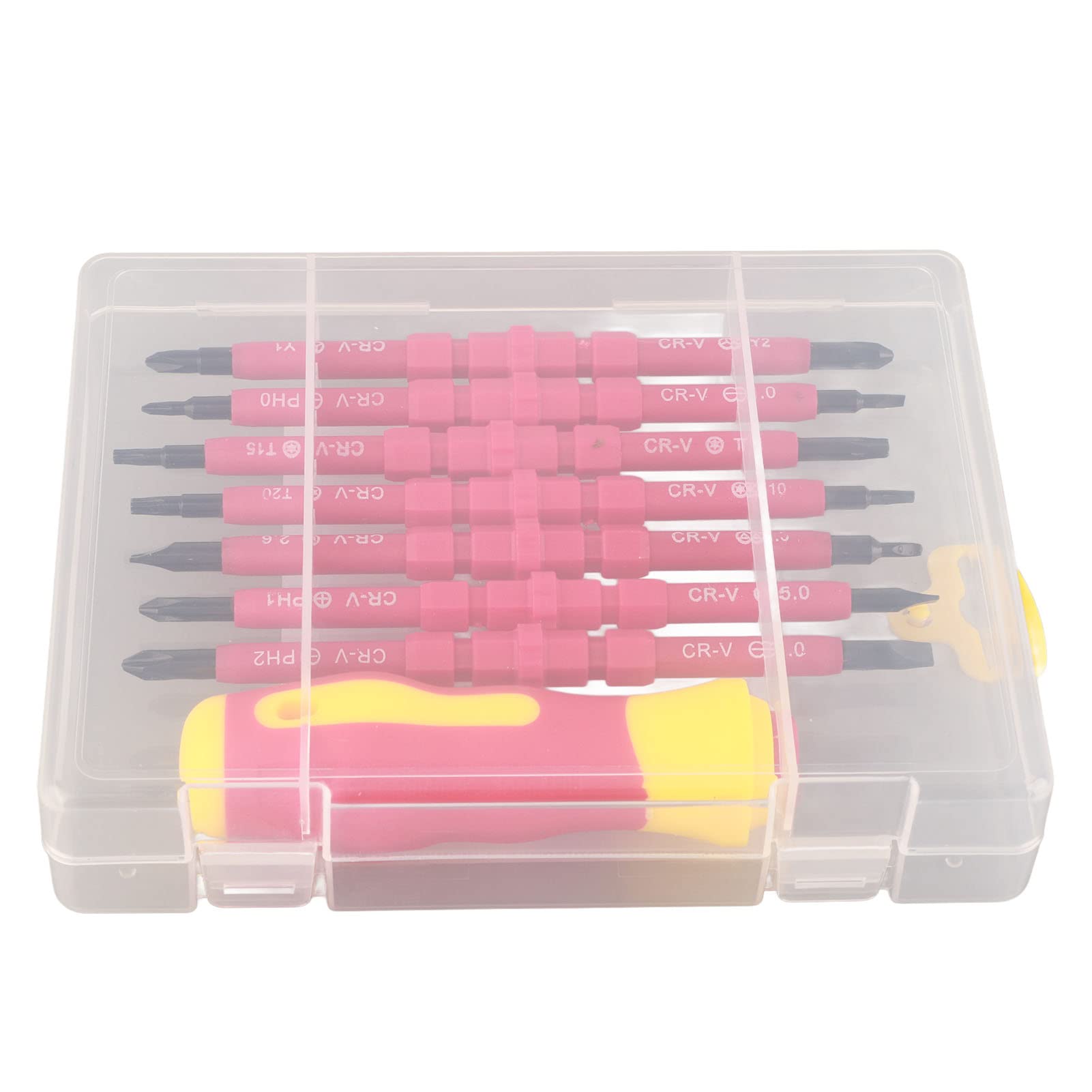 Insulated Screwdriver Set 8pcs Double Ended Insulated Magnetic Screwdriver Kit Cross Screwdriver Set including a Handle (8 in 1) - Image 2