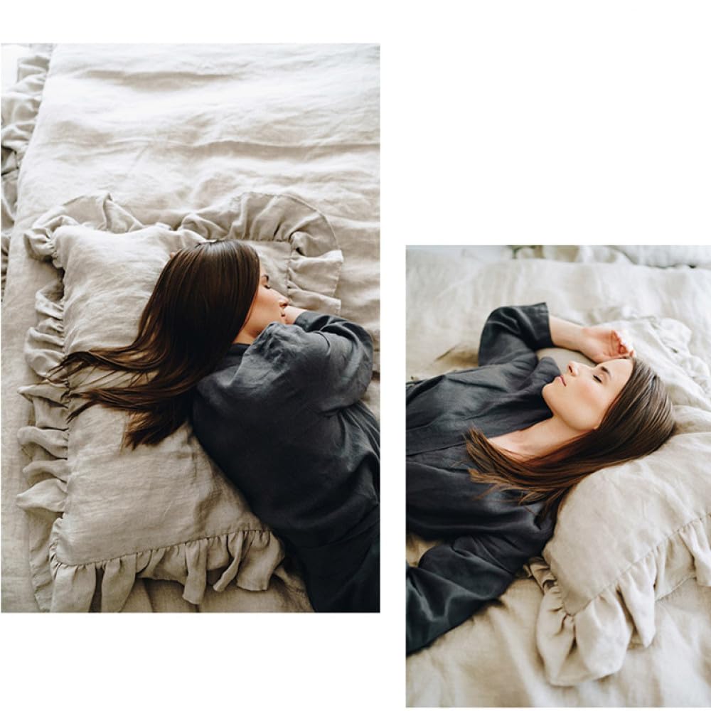 Federe per cuscini in morbido cotone di alta qualità, dimensioni standard, chiusura a busta, tinta unita, con bordo rosa e ruff bianco, federe per la decorazione della camera da letto, confezione da 2