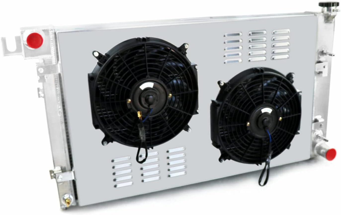 3 Row Radiator Shroud Fans Fit for 1998-2002 Dodge Ram 2500 3500 1500 Pickup 5.9L V8
