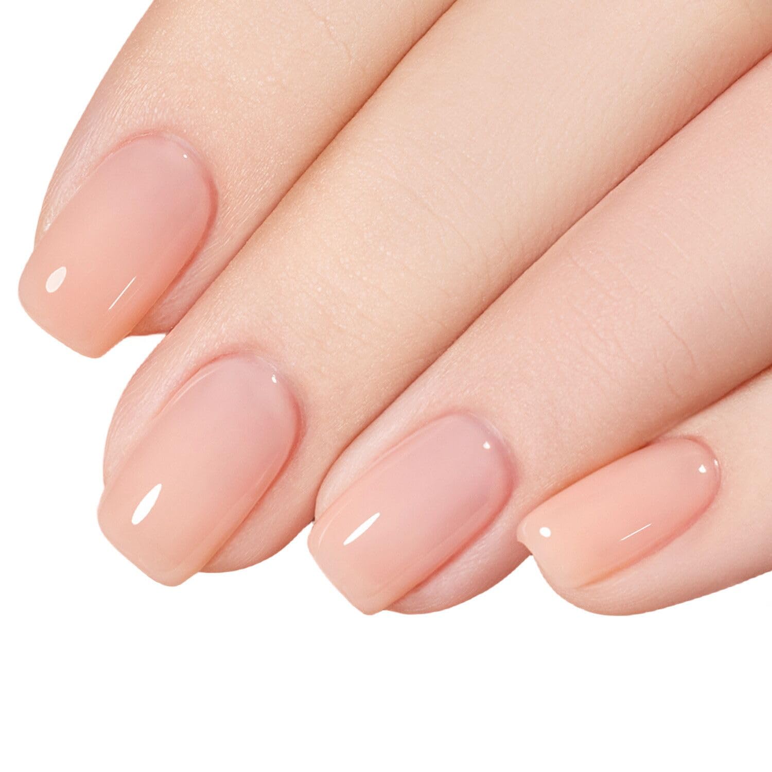 MEMEDA Gel Nail Polish, Soak Off LED Nail Lacquer, Milky White Nude Nail Polish, 0.5 fl oz