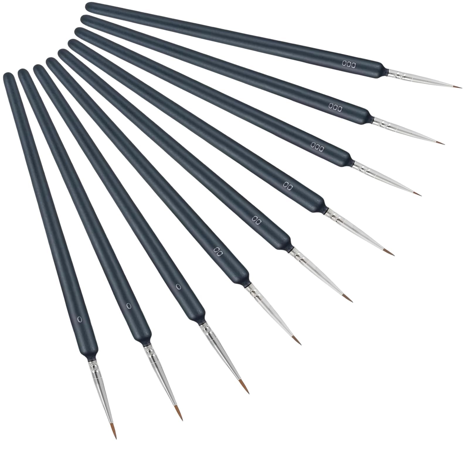 9 Pcs Fine Detail Paint Brushes, Professional 000/00/0 Model Paint Brushes