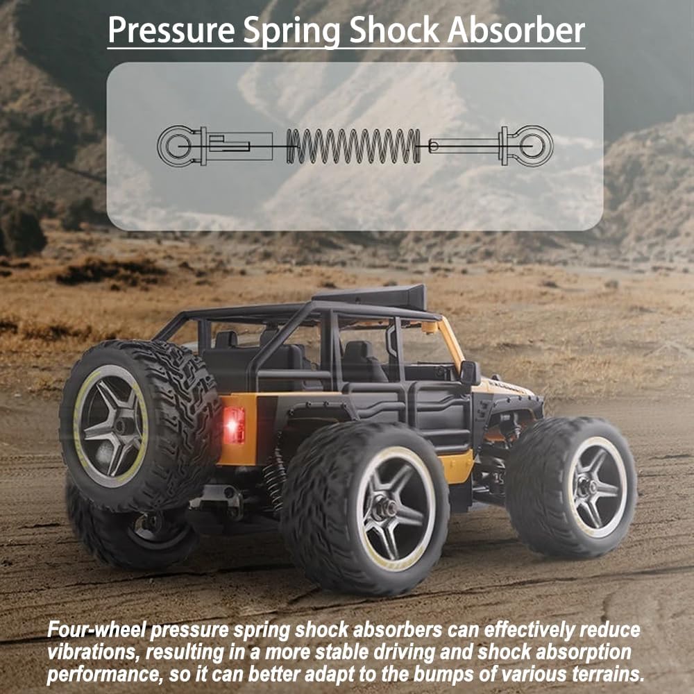 GoolRC WLtoys 22201 RC Car, 1:22 Scale 2.4GHz Remote Control Car, 2WD Off Road RC Truck with LED Light for Adults