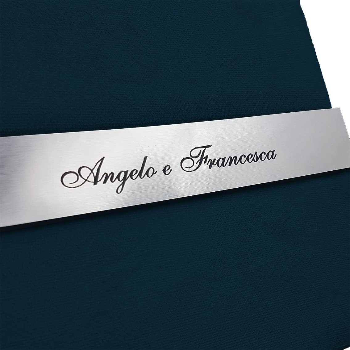 Album photo en velours de luxe avec application personnalisable. Idée cadeau pour mariage, baptême, communion, confirmation, anniversaire, cadeaux utiles, originaux (bleu océan - 23x30 cm 40/f)