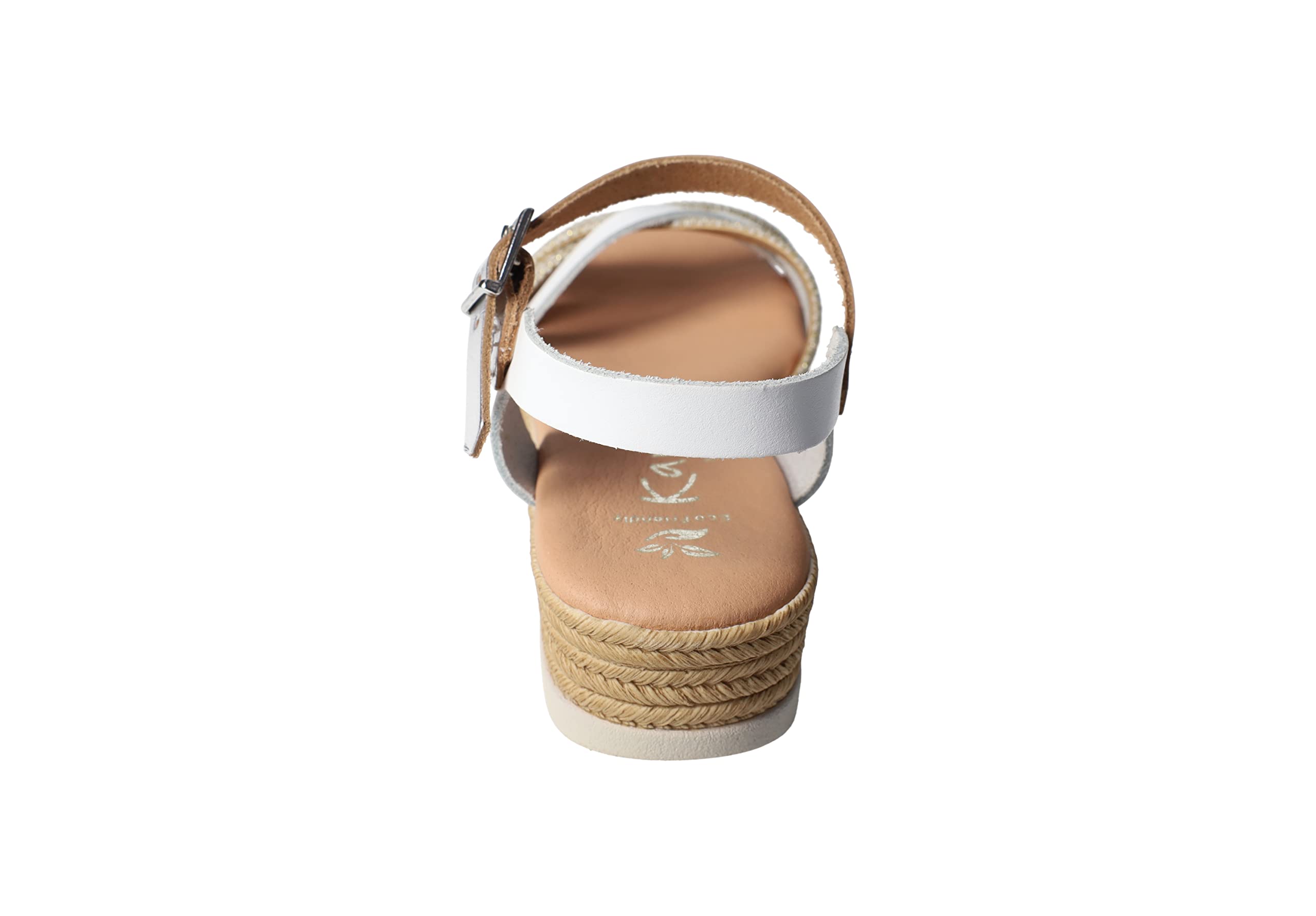 5311 Sandalias de Piel Blancas Hechas en España con Plantilla de Gel y Cierre con Hebilla NIÑA Sandalias