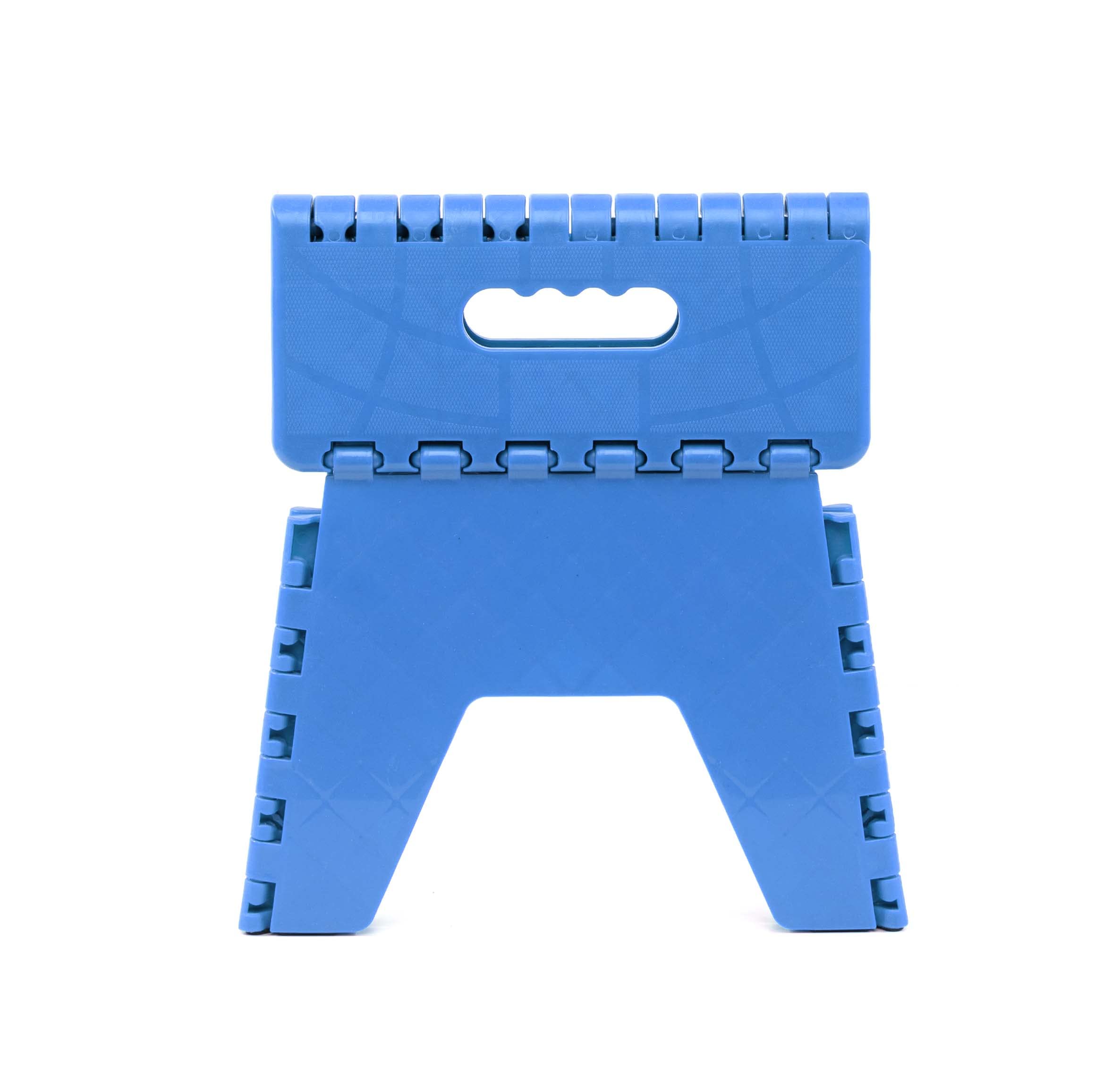 Taburete Plegable Multiusos Escalera Antideslizante Azul 21x25 cm