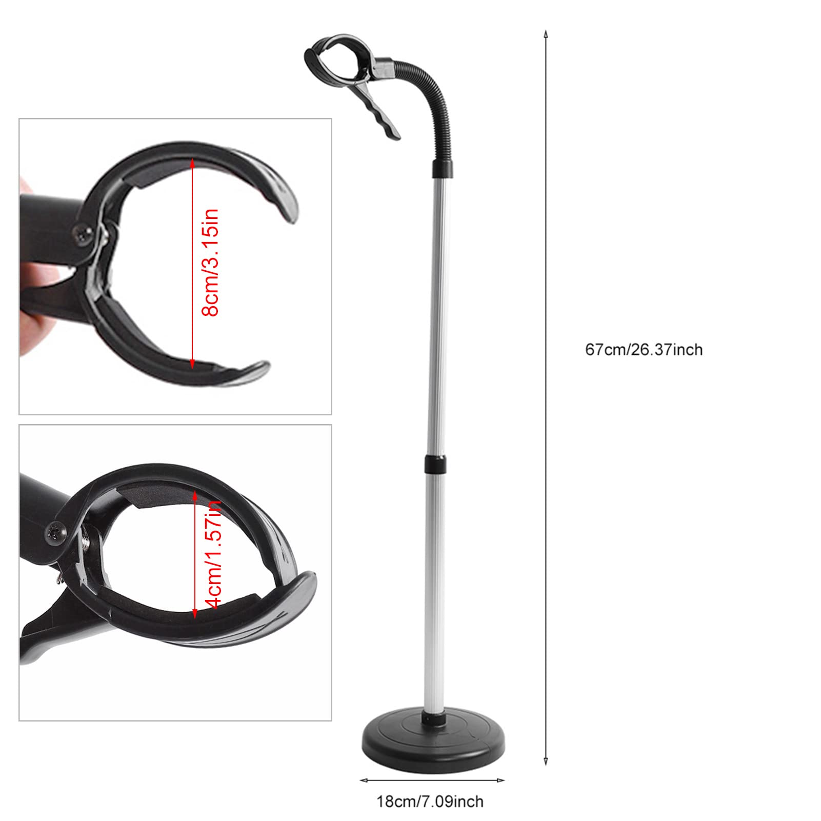 Supporto per asciugacapelli, Supporto per asciugacapelli a libere Supporto per asciugacapelli Pigro Girevole a 360 Gradi con Base Regolabile in Altezza per Parrucchiere Domestico Dog Cat Grooming