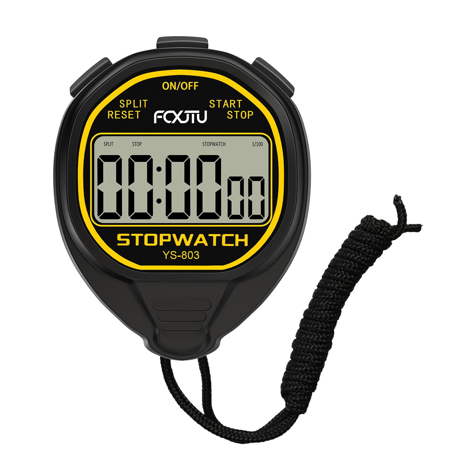 FCXJTU Digital Simple Stopwatch Timer, No Bells, No Alarm, Simple Basic Operation, Silent, Clear Display, ON/Off, Large Display for Swimming Running Training Kids Coaches Referees Teachers