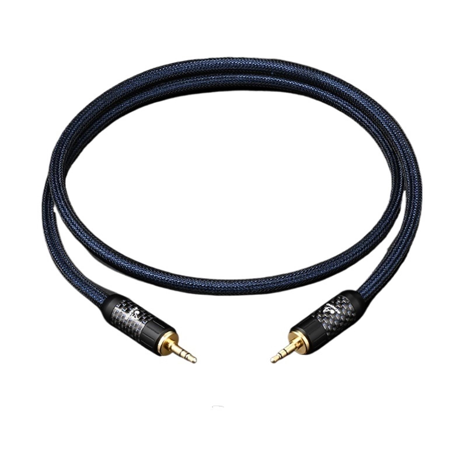 Kabel HiFi 3,5, czyste srebro, stereo, wtyczka jack 3,5 mm na wtyczkę, przedłużacz do słuchawek, głośników, telefonu (1,5 m)