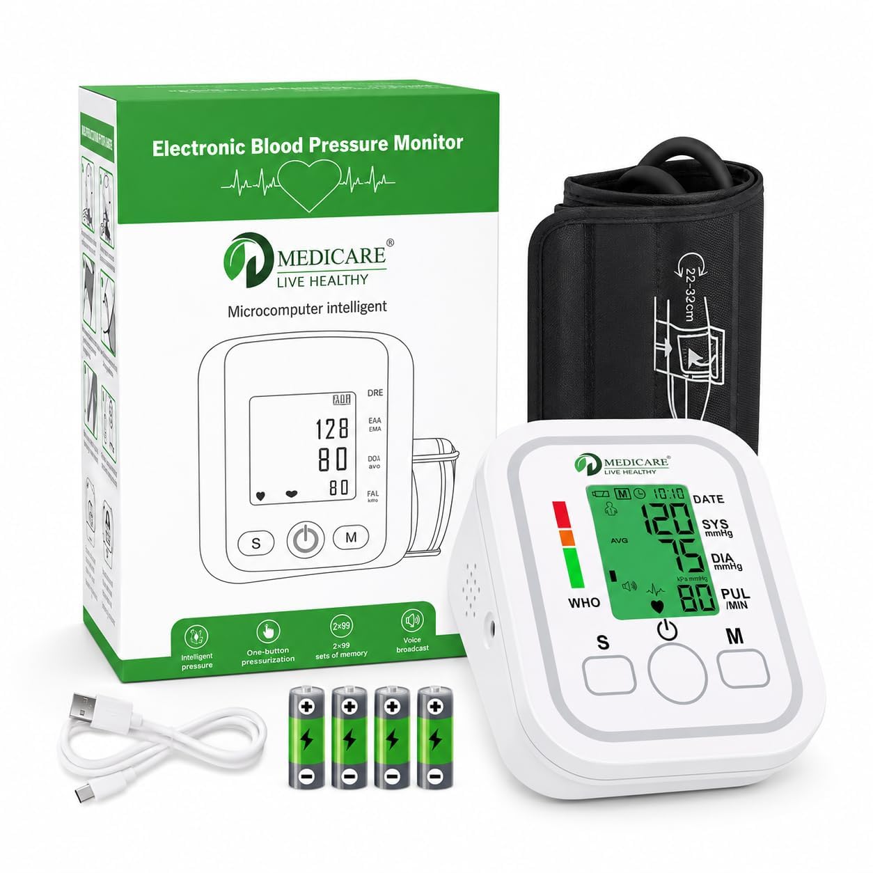 Automatic Blood Pressure Monitor for Home Use | Digital BP Machine | Voice function | Upper Arm Blood Pressure & Pulse Monitor | One-Touch Operation | Accurate BP Checking Machine (DBPM-03)-image-37