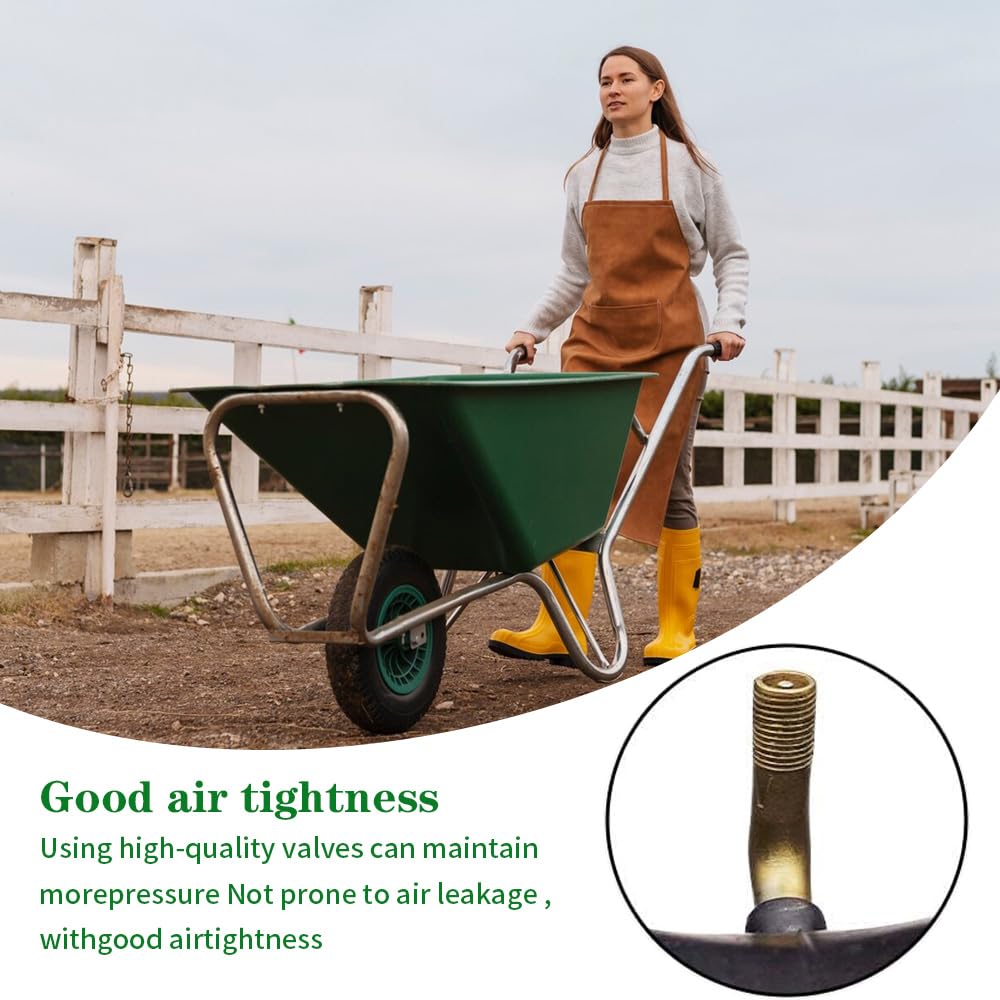 Schubkarren Schlauch 4.80/4.00-8 - Ersatzschlauch Mit Gebogenem Ventil 2 Stück