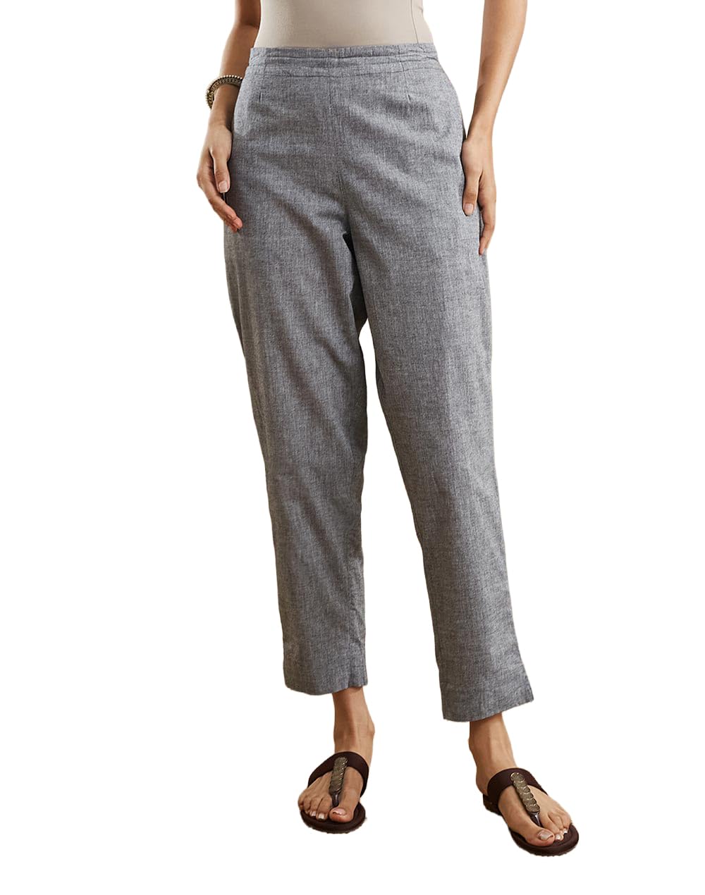 fabindia Grey Cotton Ethnic Pant-picture-12