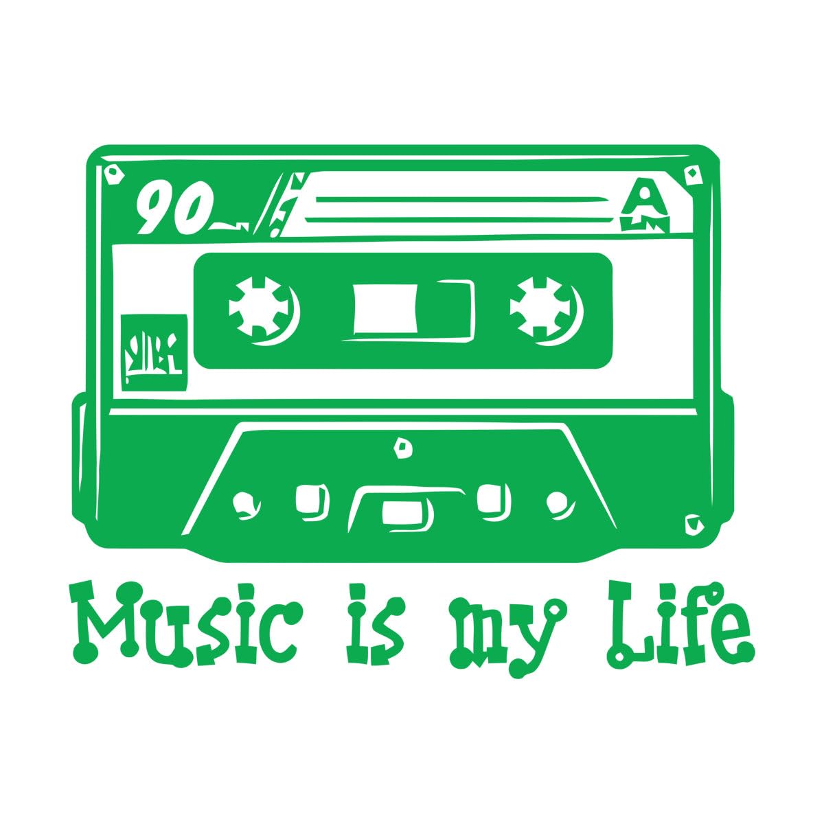 Retro Magnetic Tape Vinyl Wall Sticker Music wall Art Decor Decals for Kids Room Bedroom girs Room Decoration DIY murals Large - 57x73cm