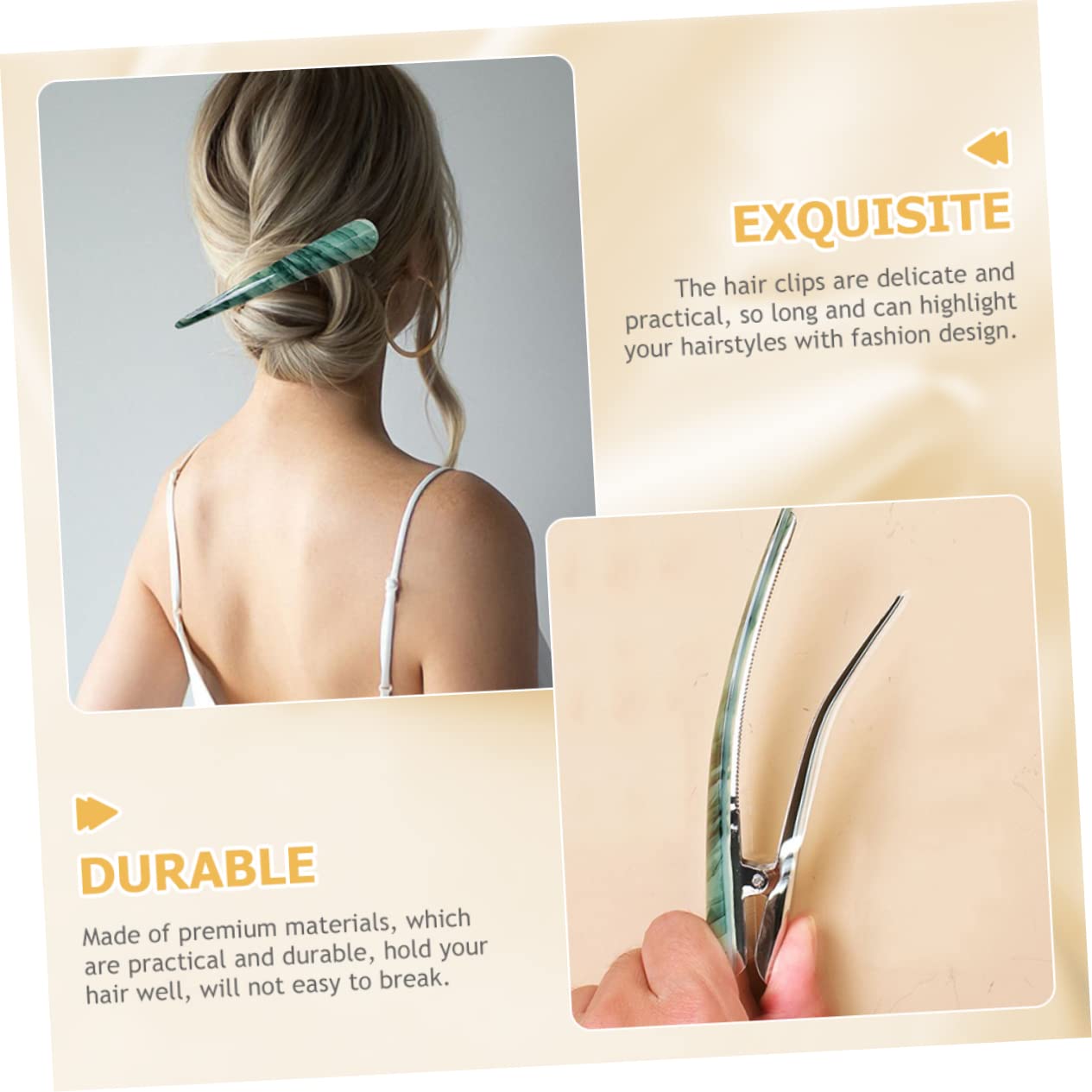 FRCOLOR 3er-set Elegante Haarspangen Haarspangen Zum Abteilen Der Haare Exquisites Design Für Damen 6 Stück X 3