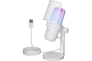 USB Microphone for PC-The Crystal Clear Gaming Mic White