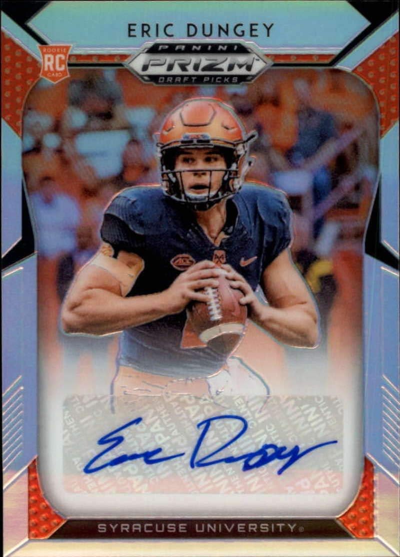 2019 Prizm Draft Picks Football Silver Prizm Autograph #266 Eric Dungey Syracuse Orange RC Rookie Auto Panini NFL Collegiate Card