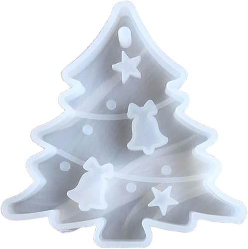 Miniatura 1 de Campana de árbol de Navidad colgante de alce molde de silicona para colgar adornos de resina molde de resina de resina epoxi DIY artesanía