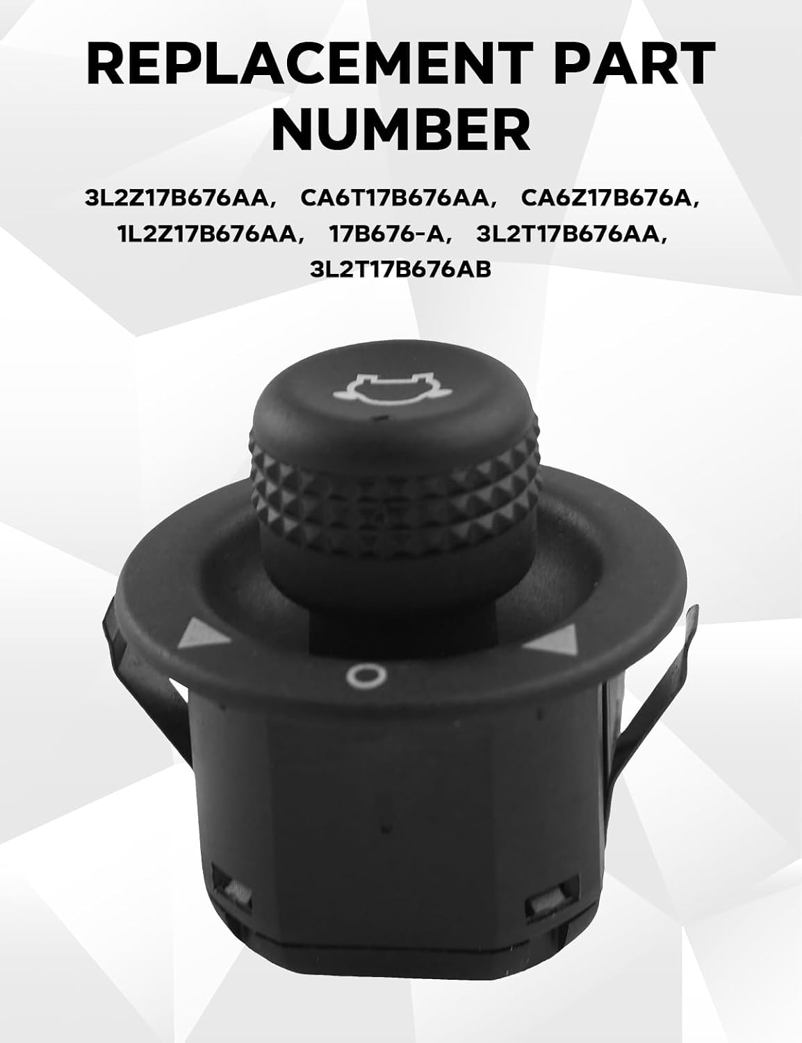 Mirror Control Switch Knob Exterior Rear View Mirror Adjustment Control Switch Fit for Ford Explorer Sport Trac Fiesta Transit Transit-150 Replace 3L2Z17B676AA, CA6T17B676AA
