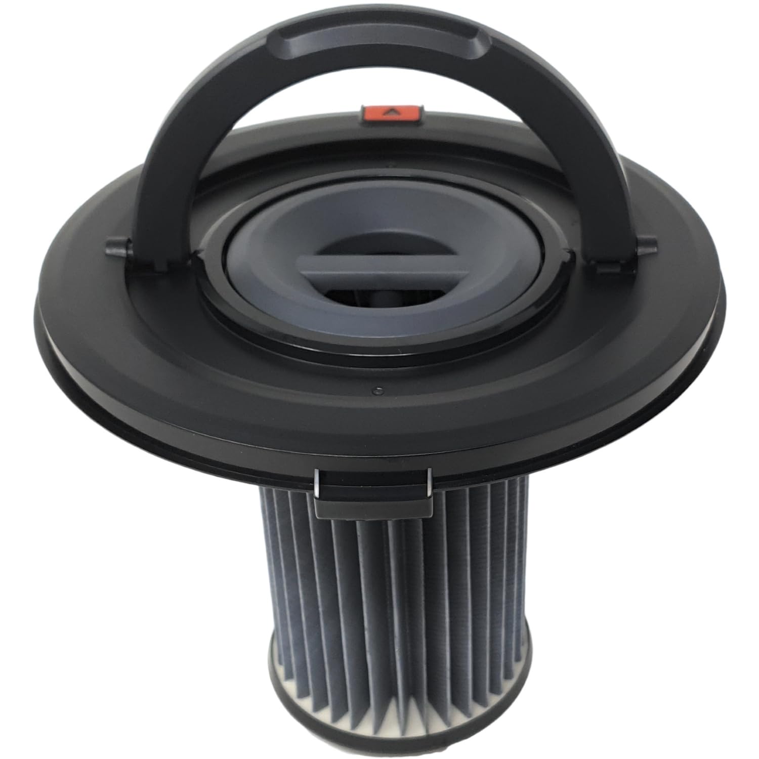 Lamellenfilter Filterzylinder 12027830 mit Griff für beutellose Bodenstaubsauger - kompatibel mit Bosch Siemens Relaxx'x Serie 8 BGS7 - ersetzt 12017969 - Durchmesser 21 cm, Höhe 19 cm