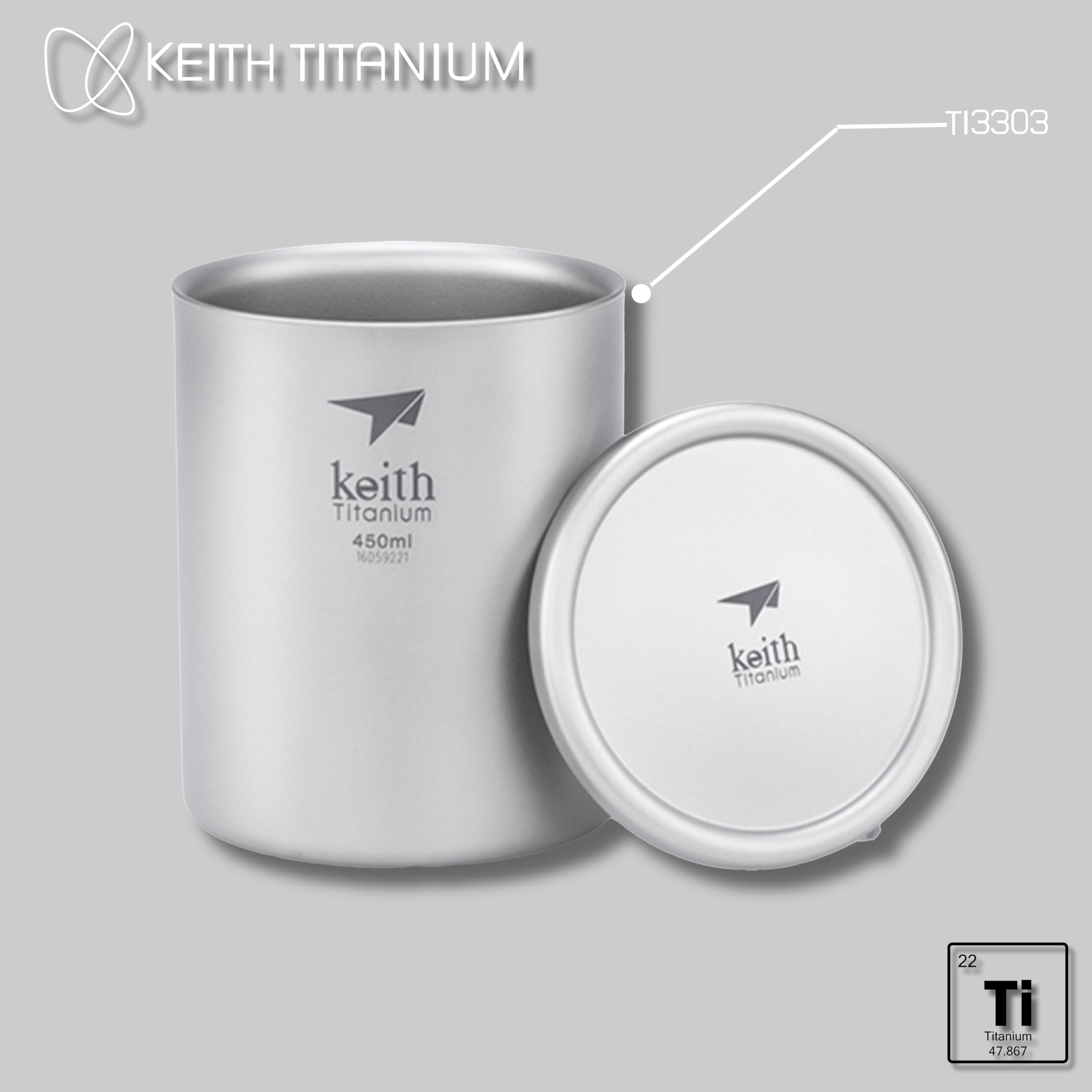 Keith, Tazza Unisex-Adulto, grigio, Taglia unica