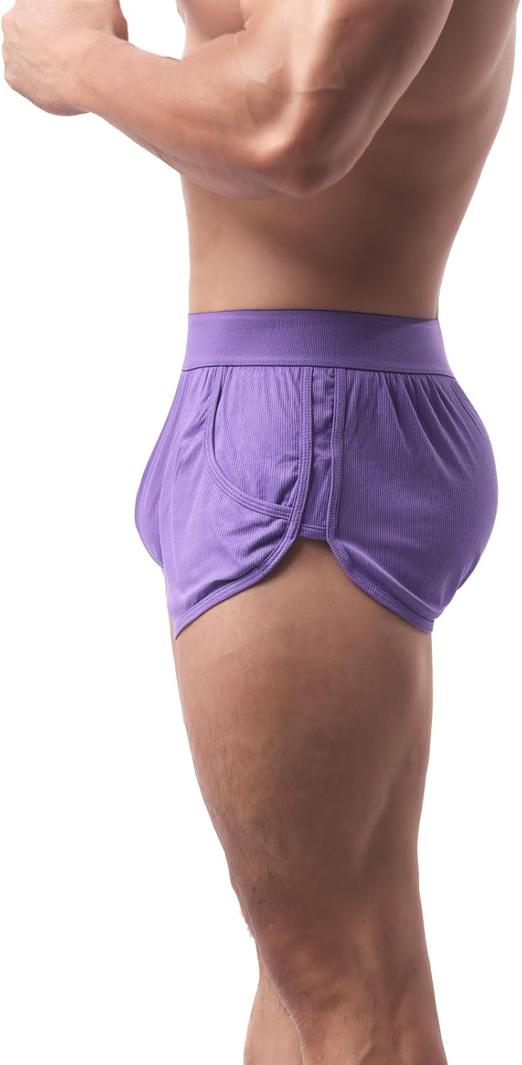 Summer Code Men's Boxers Shorts Breathable Ribbed Underwear Moisture-Wicking Comfortable Lounge Underpants - Image 3