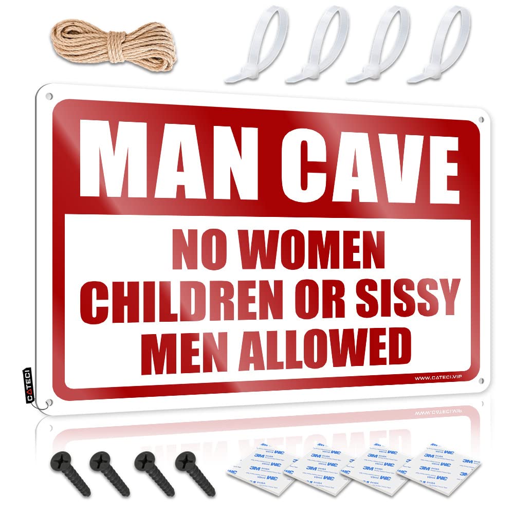 Man Cave Rules Vintage Decore - Decor Presents Hanging Wall Decor(20X30CM)