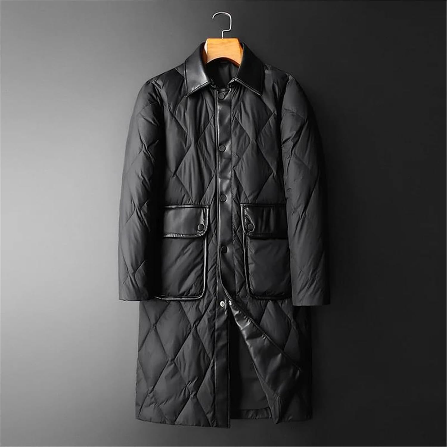 Mnjyihy Winter Long Jacket Men Duck Down Jackets Fashion Thicken Warm Parkas Winter Puffer Coat With Pockets