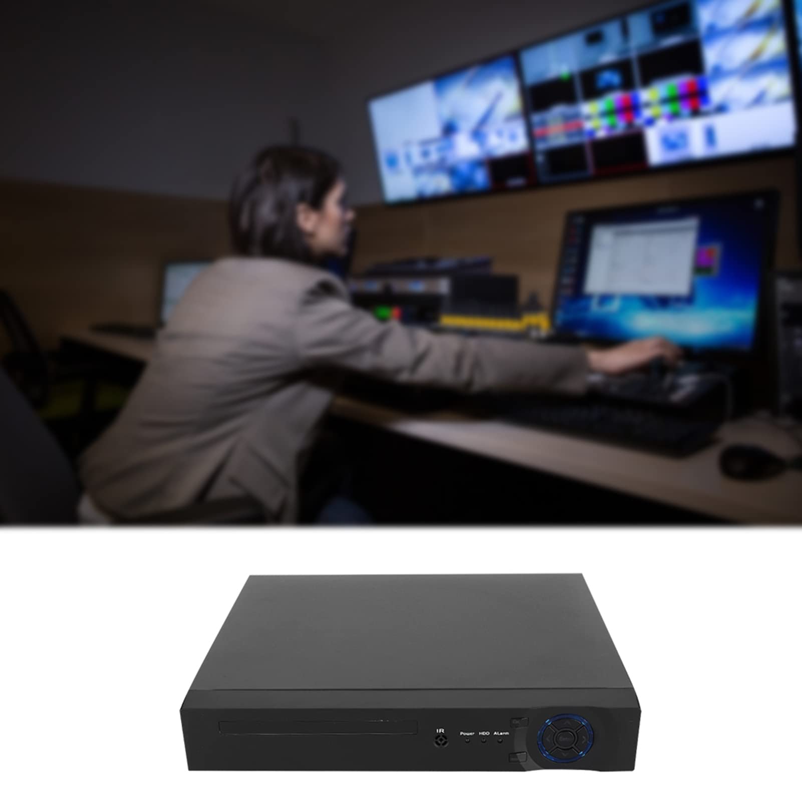 Videoregistratore di rete, AHD TVI CVI CVBS Registratori IP NVR Registratore su disco rigido di sorveglianza con rilevamento del movimento, Visualizzazione remota per telecamera di sicurezza(EU)