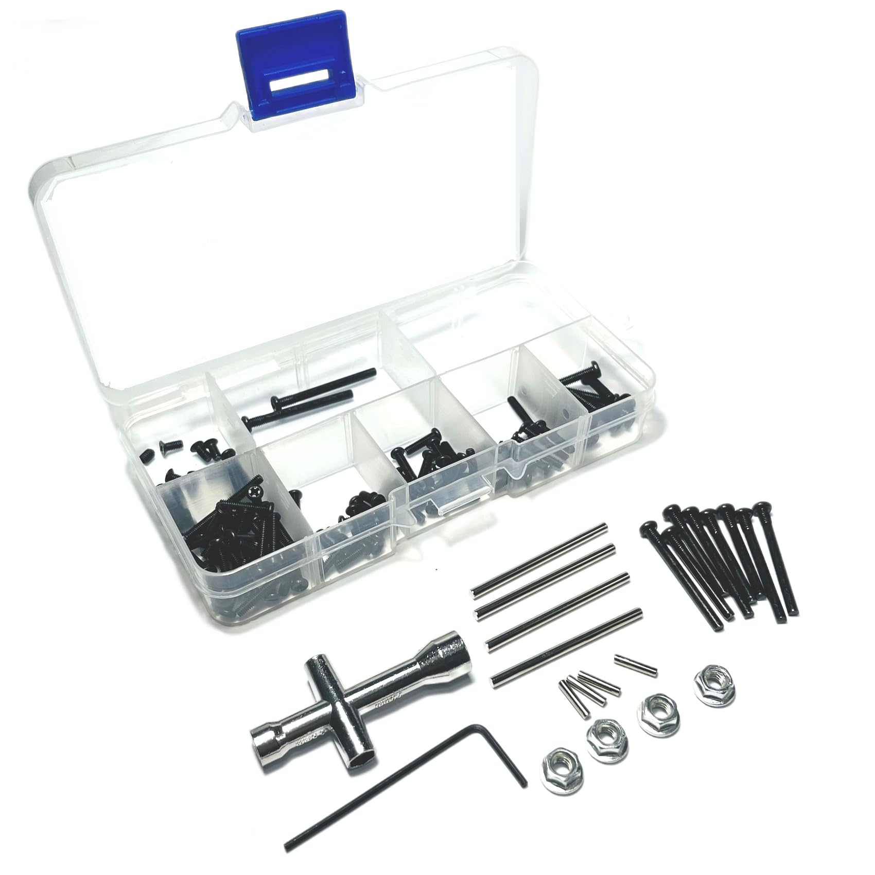 ZDingTech Screws Kit Parts for Hyper Go H16BM Replacement Screws,Wrench,pins for MJX Hyper Go H16BM H16GT,H16DR,16207 16208 16209 16210 Replacement kit Wrench Set.