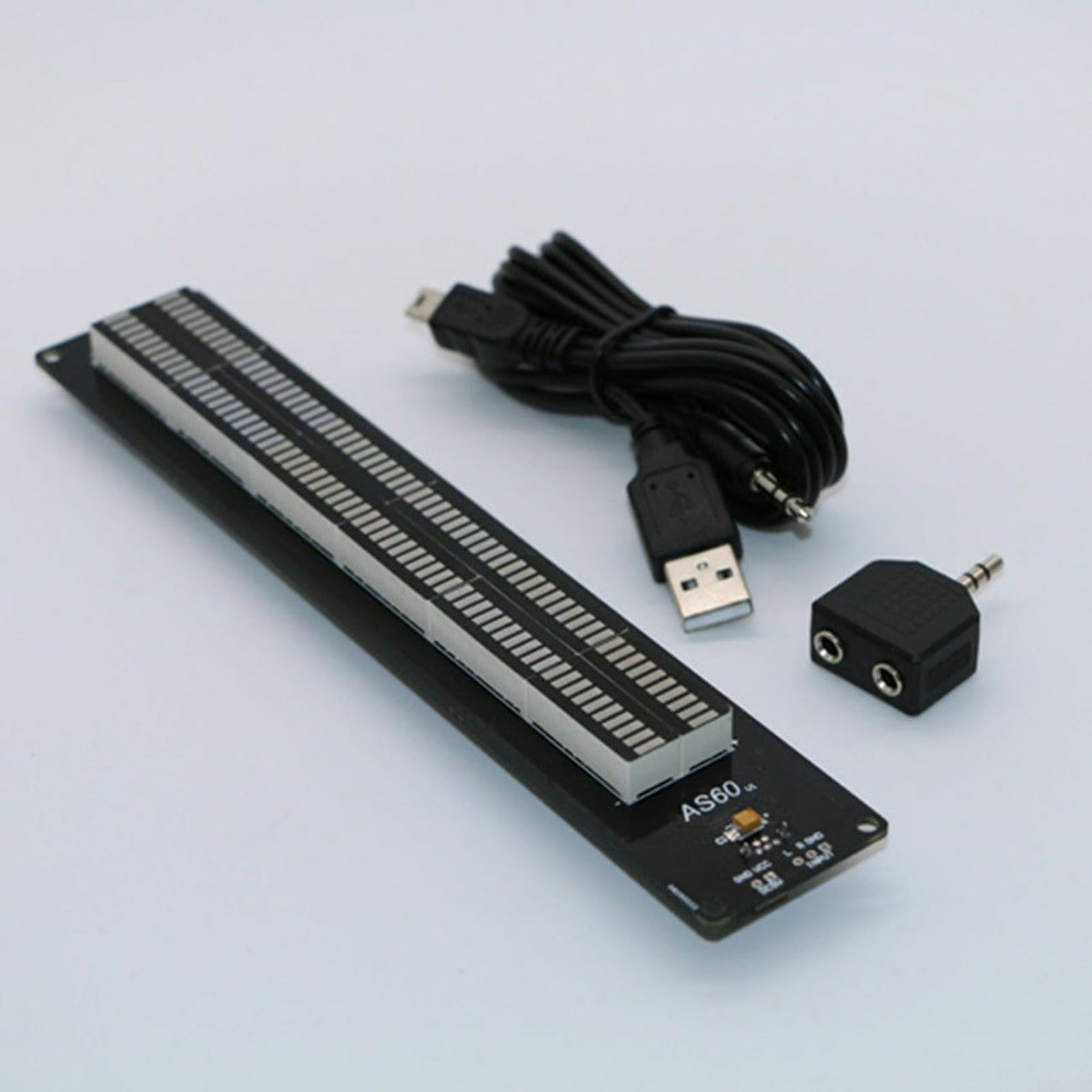 AS60 LED Musica Digitale Per Analizzatore di Spettro Audio VU Meter Modulo Con 7 Modalità di Visualizzazione Regolabile Guadagno E Velocità Stereo Livello Sonoro Visualizer Per FAI DA TE
