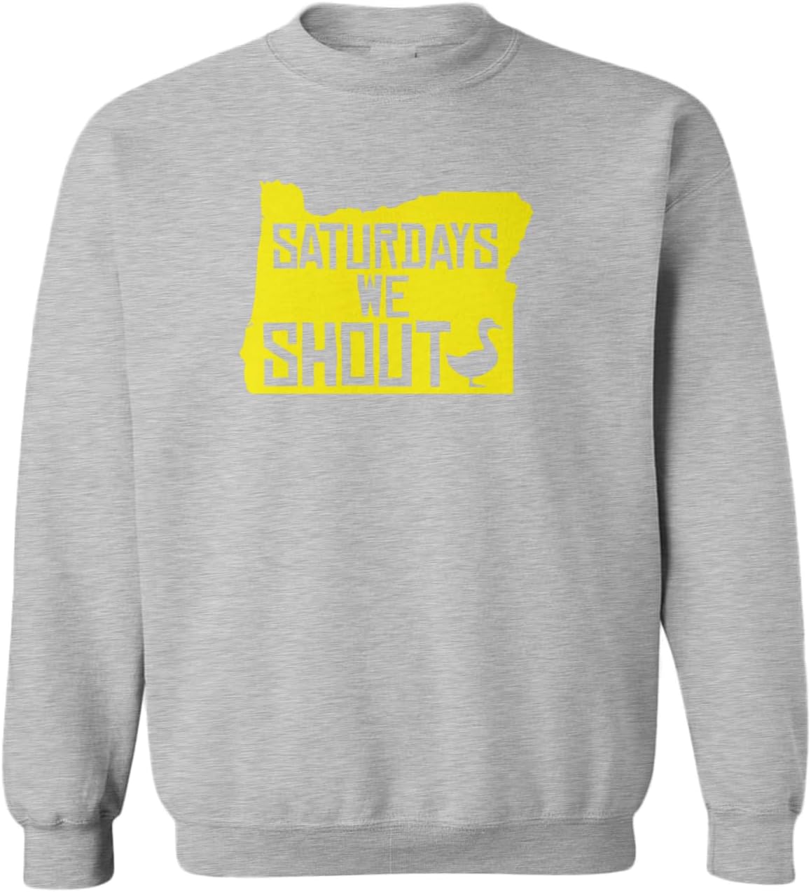 Saturdays We Shout Oregon Sports Slogan Toddler Fleece Crewneck Sweater