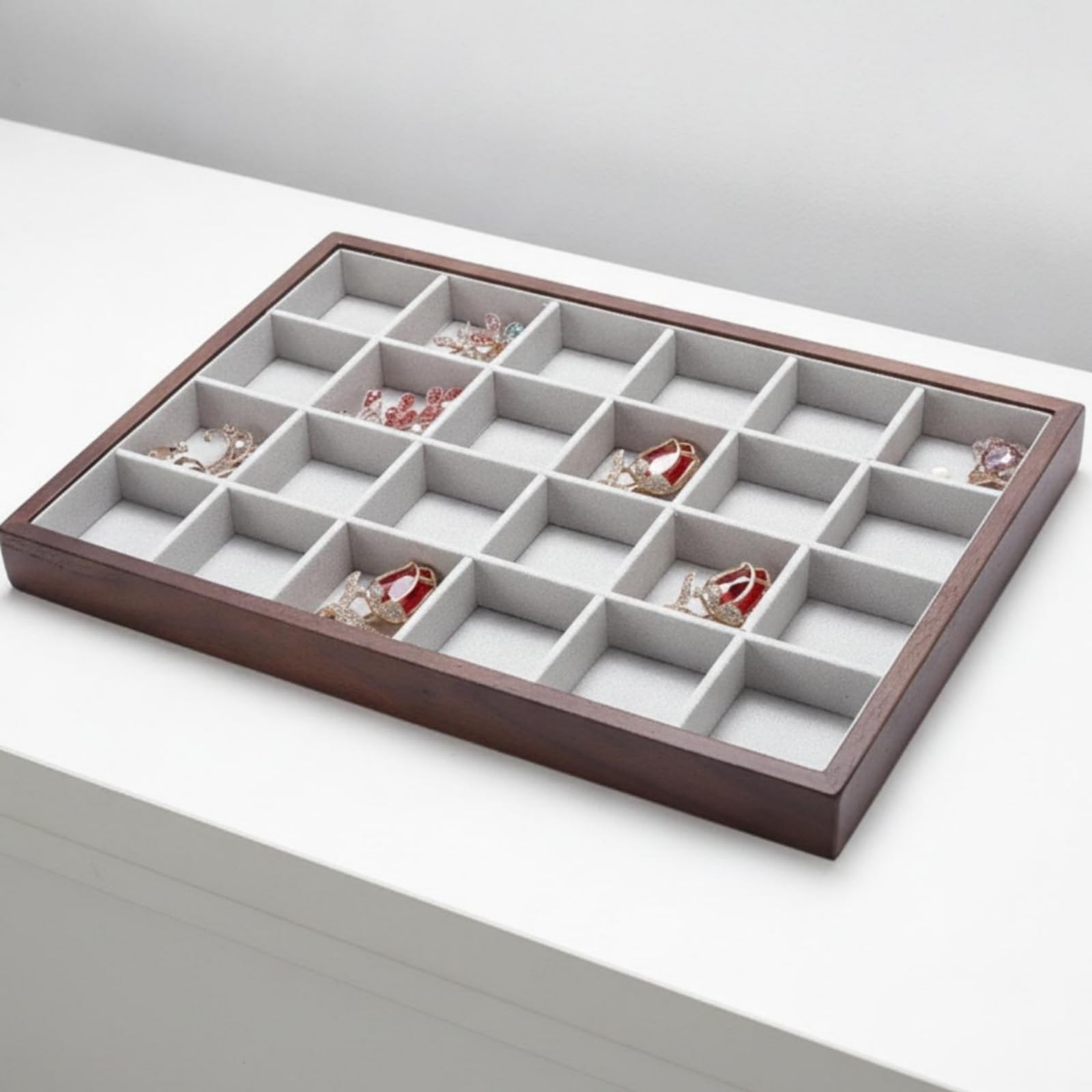 Plateau à Bijoux Rectangulaire, Gris Foncé, style to 2