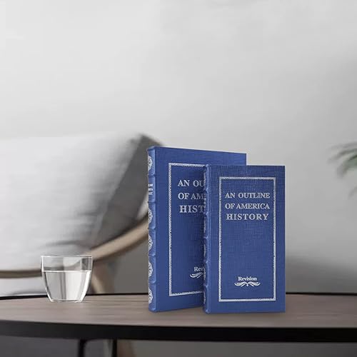 Miniatura 7 de Libros decorativos con cajas de libros de piel sintética azul para decoración de mesa auxiliar y decoración de estantes, cajas de almacenamiento