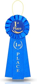 Award Ribbons, 1st Place Ribbons, Blue First Prize Ribbon, Winner Victory Ribbon, Honorable Recognition Award for Medal Classroom Competitions Sports Events Talent Show