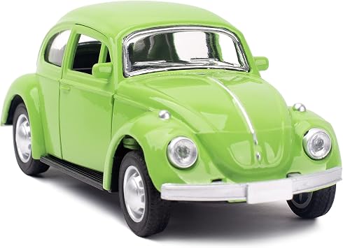 Berry President 1967 Classic Beetle Bug Vintage 1/32 Scale Diecast Metal Pull Back Car Model Toy Gift for Kids Light Green