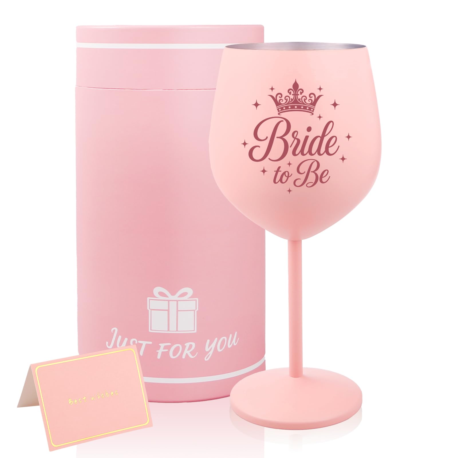 Bliceon Bride to Be Gifts Wine Glass, 16oz Wine Glass with Box, Personalised Bride Glasses for Wedding, Bridal Shower, Engagement, Bridal, Best Friend, Sister, Bachelorette Party (Style 1)