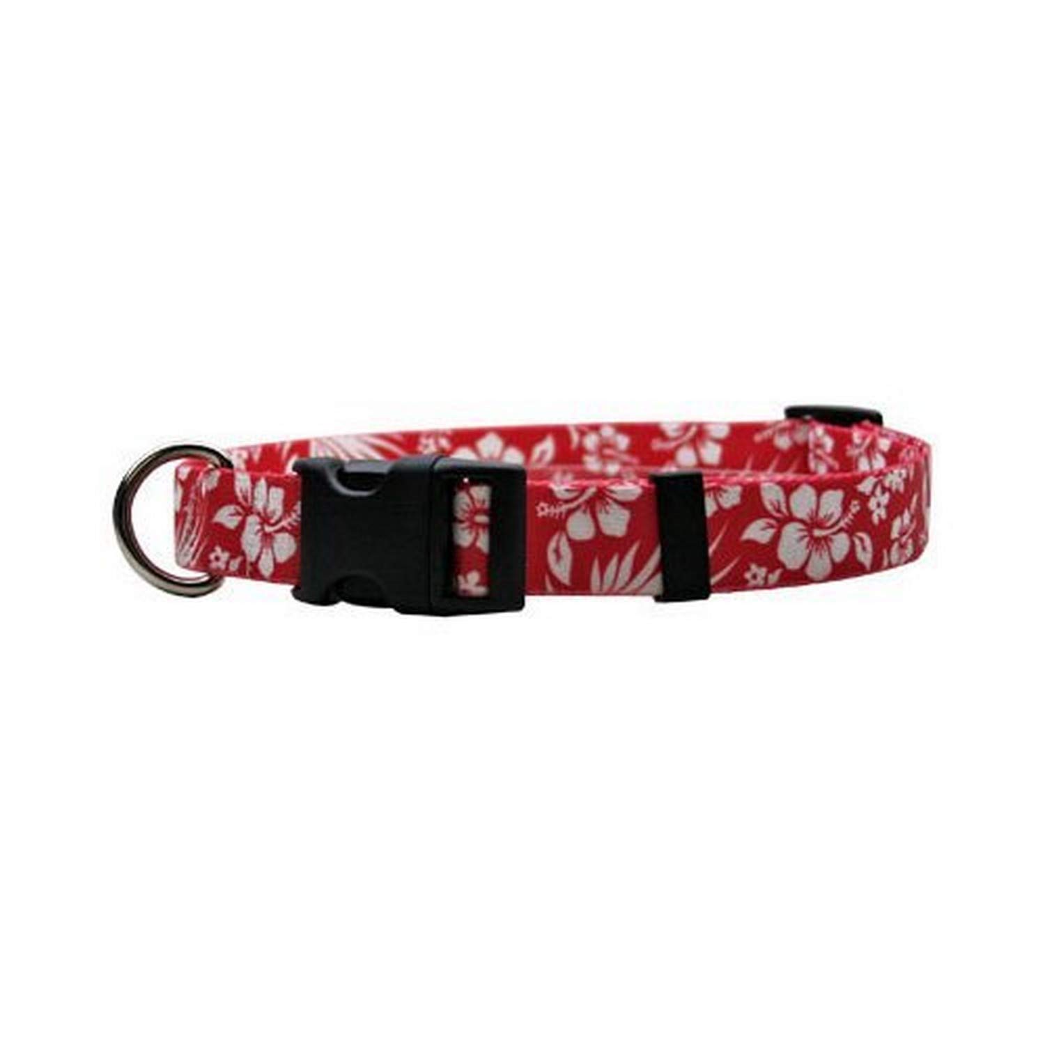 Aloha Red Dog Collar - Size Cat 8" to 12" Long
