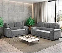 Conjunto Sofá 3 e 2 Lugares Paris Sued Flash