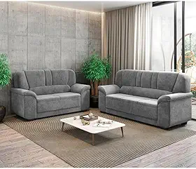 Conjunto Sofá 3 e 2 Lugares Paris Sued Flash