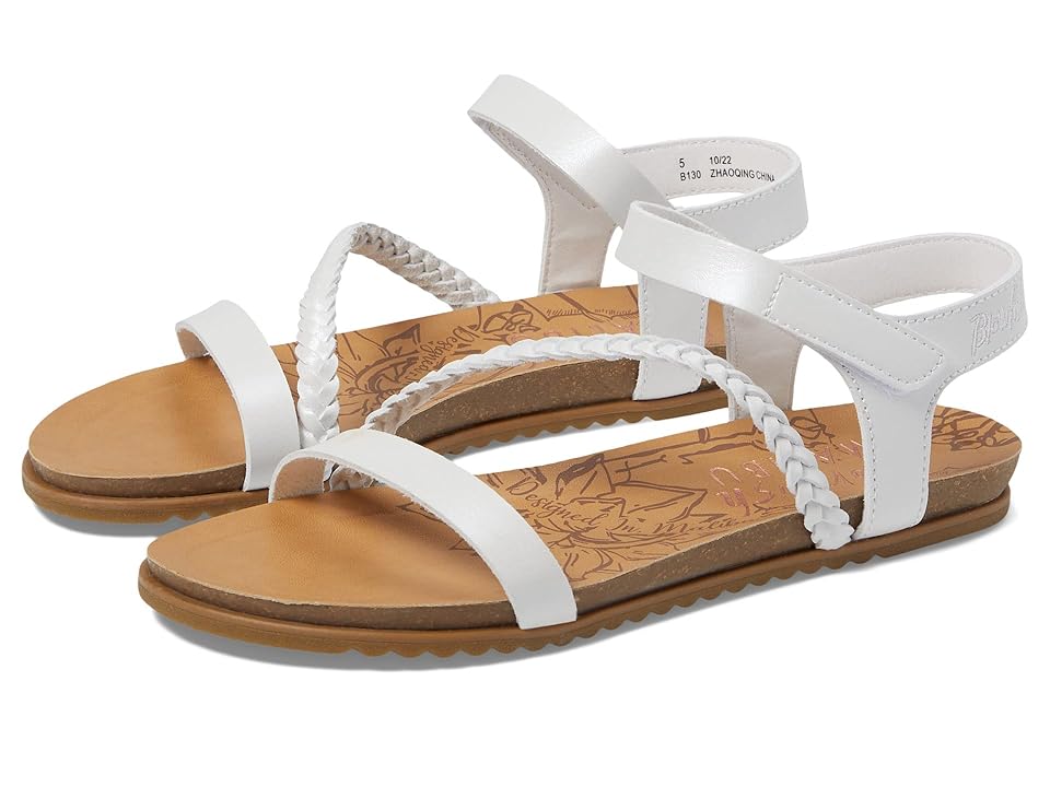 Blowfish Malibu Kids Madrigal K (Little Kid/Big Kid) (Pearl White Die Cut) Girl's Shoes INTERNATIONAL SHIPPING