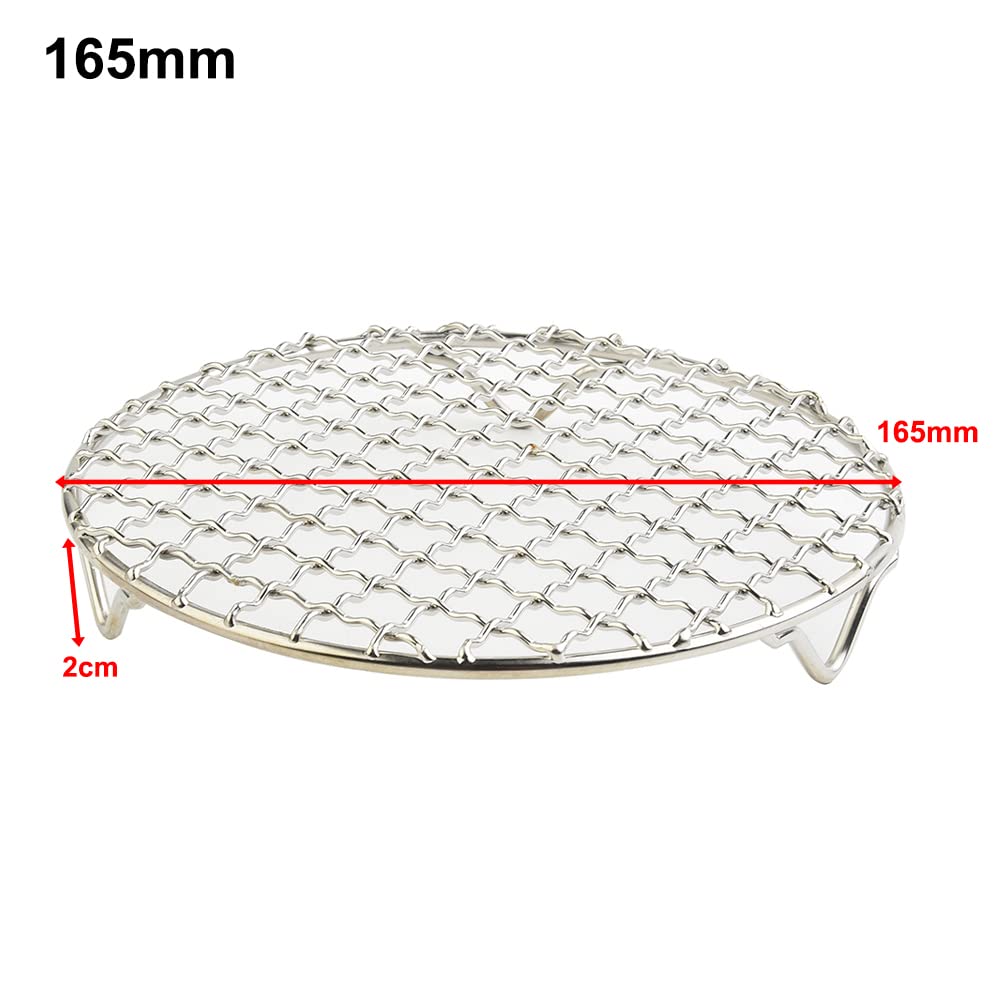 Artykuły do ​​pieczenia, Grill okrągły chłodzący ruszt do pieczenia 201 blacha do grilla ze stali nierdzewnej do piekarnika ogrodowego, kempingowego i piknikowego(165mm)