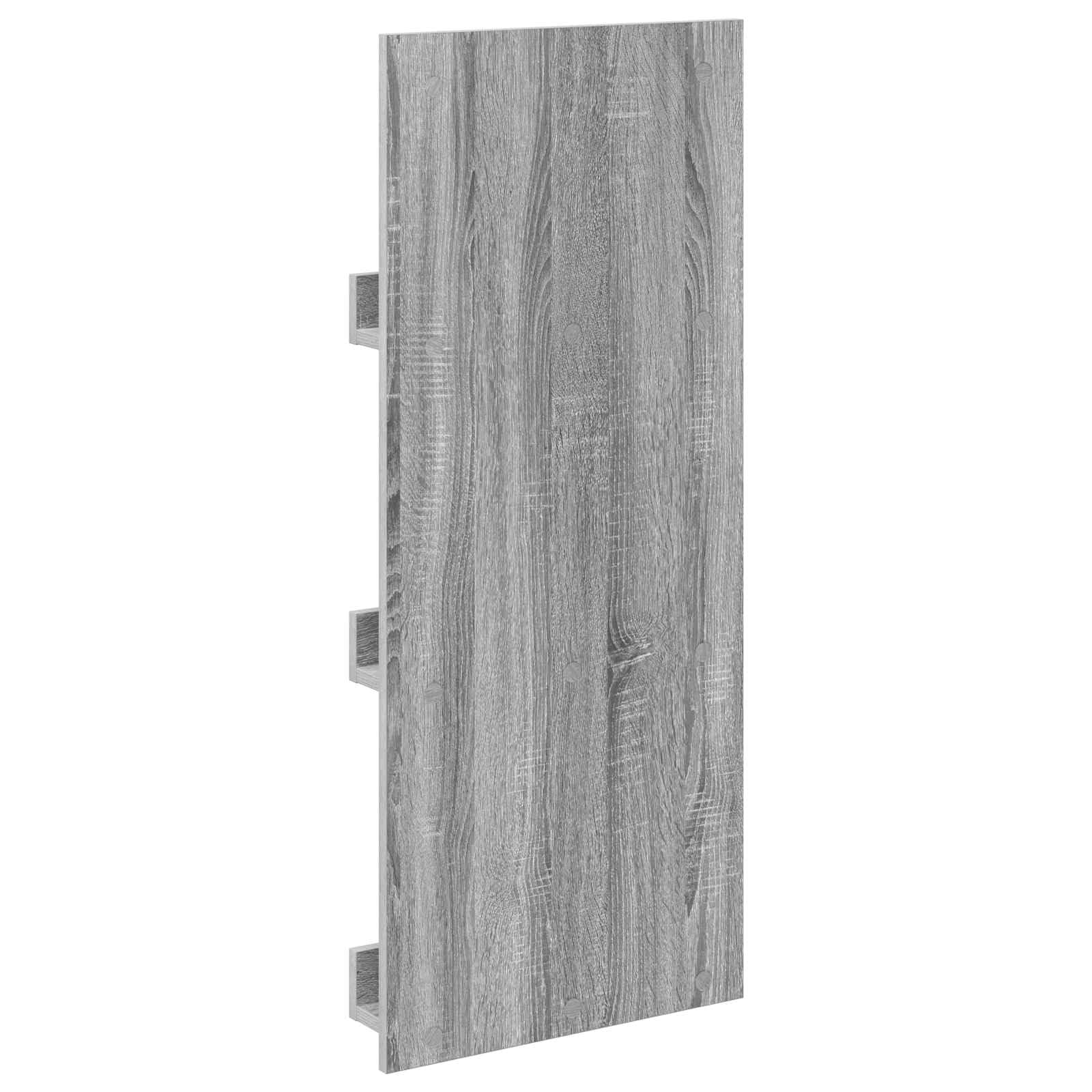 Revistero de madera Sonoma gris 43 x 11 x 102 cm con 3 estantes para el salón y la oficina