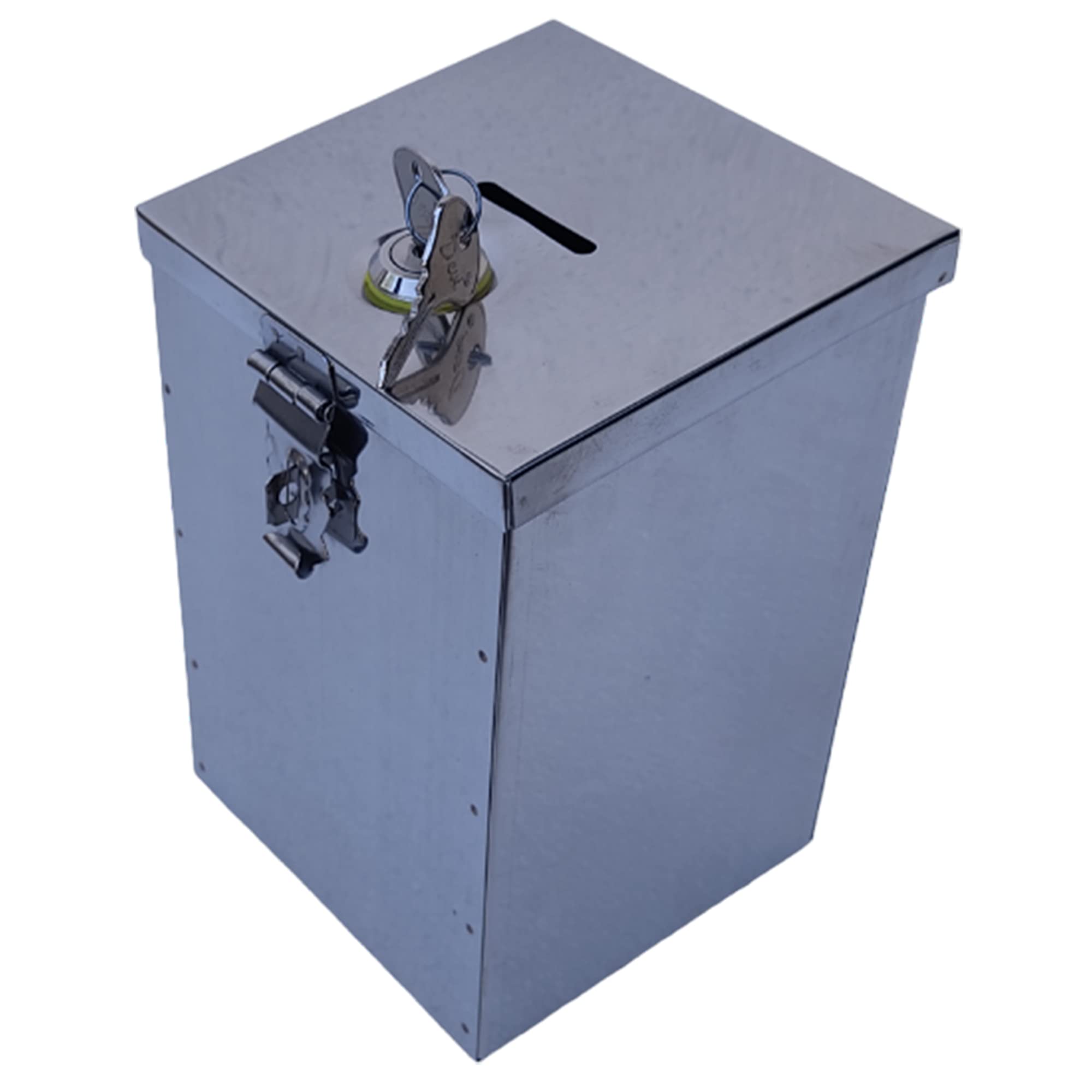 Crevita Coin Box,Gullak,Donation,Antique Coin Bank Box Money Organiser Steel Body (7.5 Inch) Box(H- 7.5" W-5" L-5.5") with Pre Fited Lock & 2key. (B0BZ1BFVPH) Amazon Price History, Amazon Price Tracker