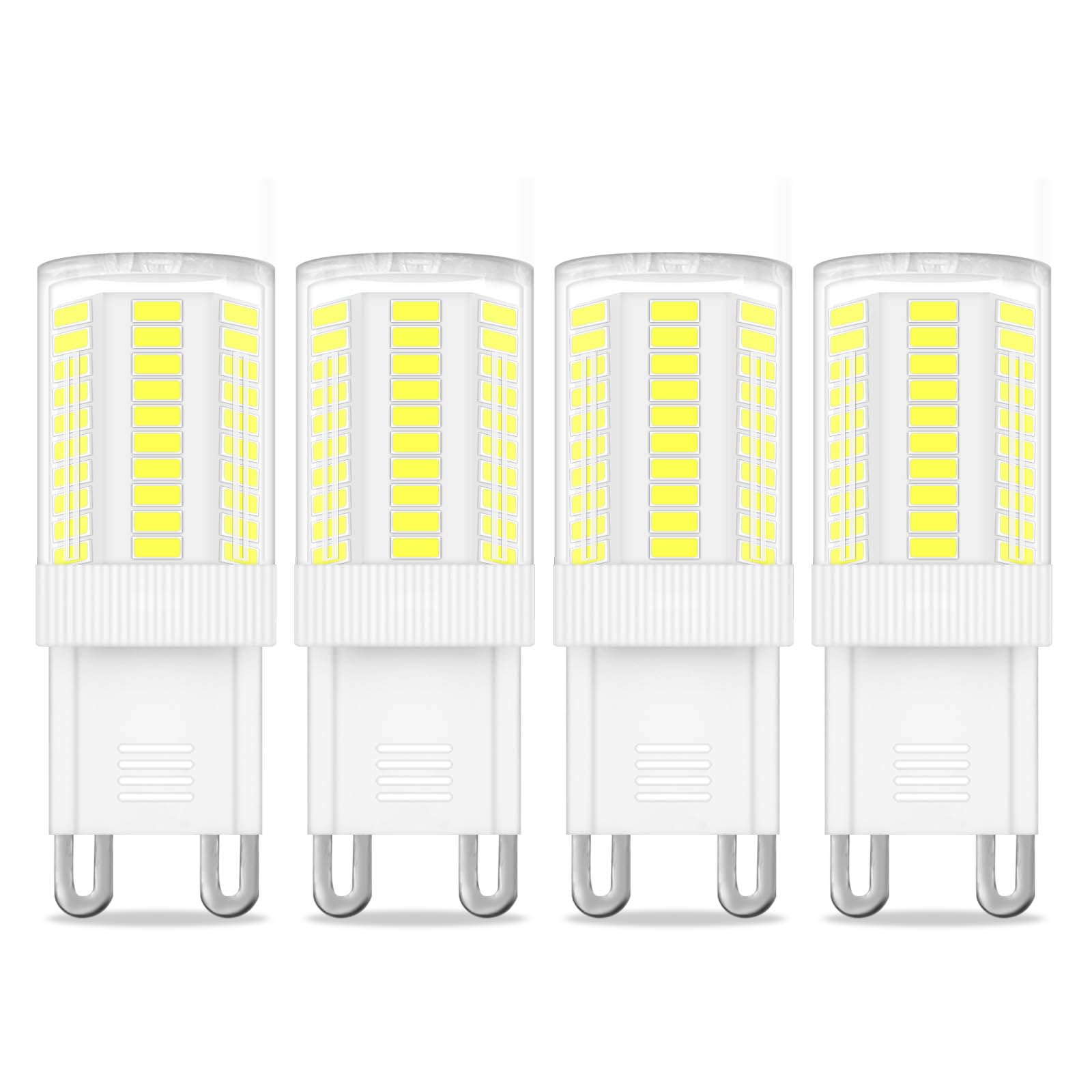 JINLONTA G9 LED Glühbirne 3W entspricht herkömmliche 20-30W Glühlampe,G9 Glühbirne Kaltweiss 6000K,G9 Birne 230V 200LMkein Flackern, nicht dimmbar,4 Stück