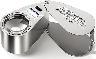 Leffis 40X LED/UV Metal Folding Loupe