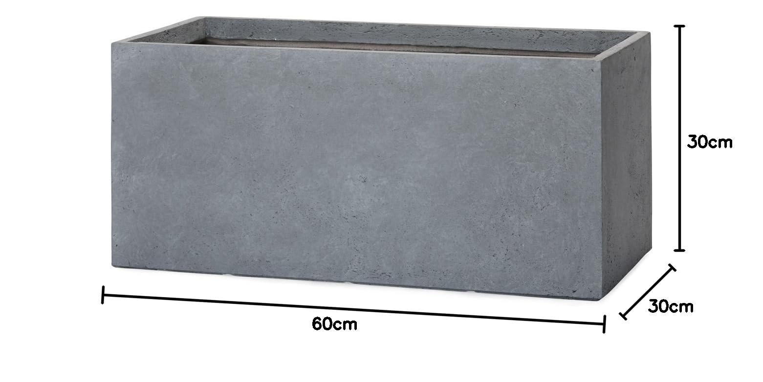 Amazon | 植木鉢 大型 ファイバークレイプロ ラムダ 長角プランター 60