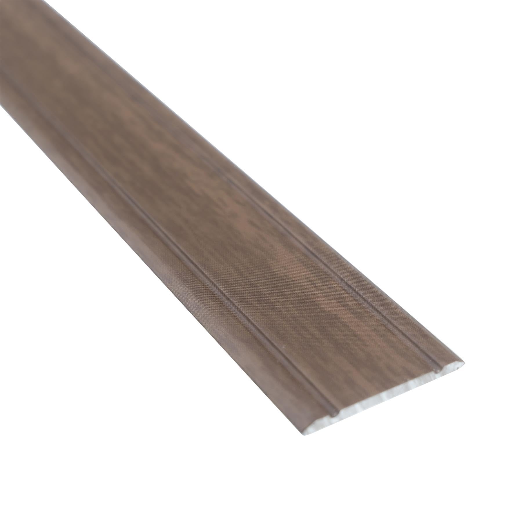 IANPAV Flat Self-Adhesive Wood Effect Aluminium Door Floor Edging Bar Strip Trim Threshold 930 x 30mm A02, Chile Nut โ image 1